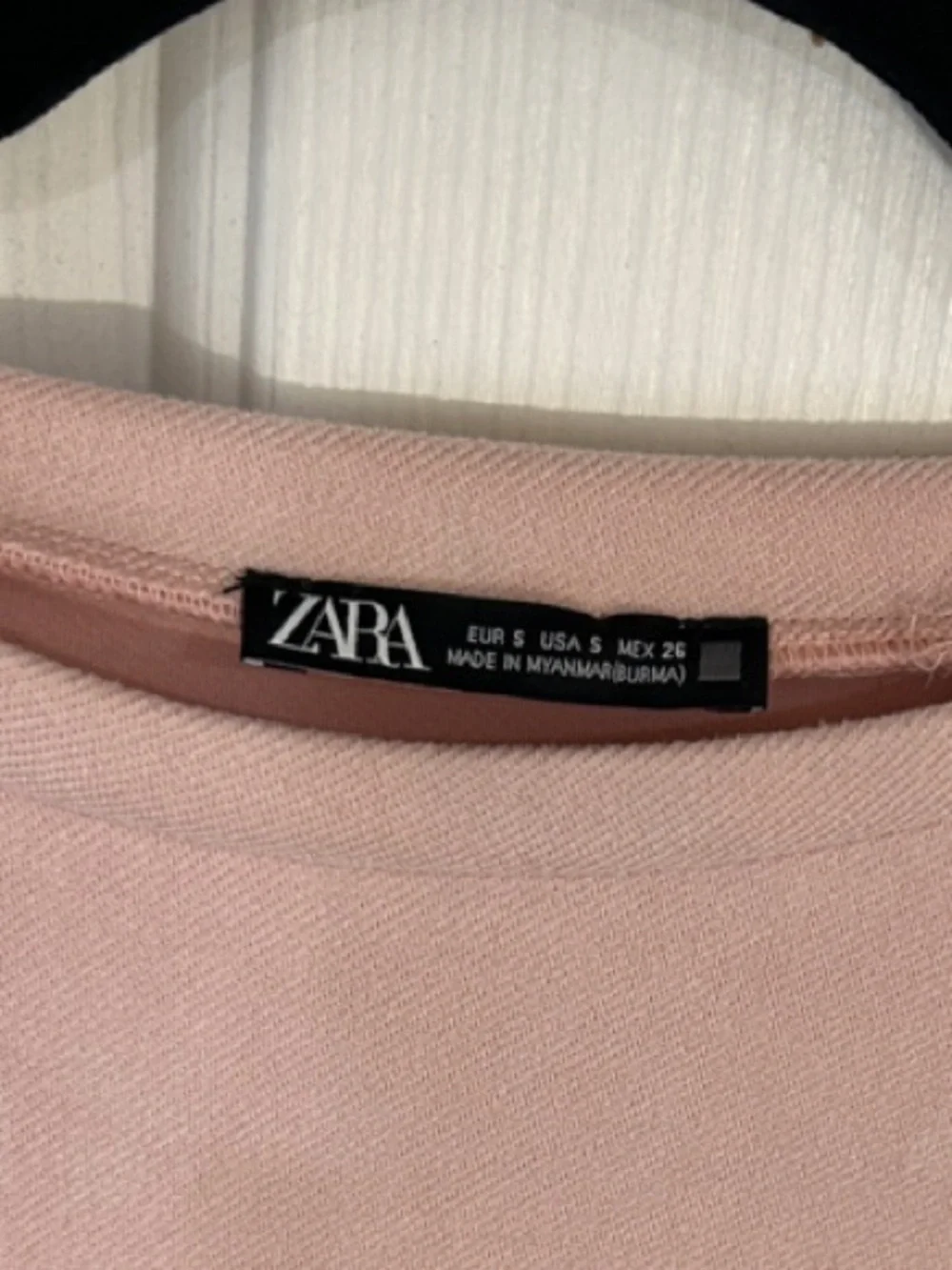 Zara Pink Short-Sleeve Pocket Shift Dress Small - Picture 3 of 9